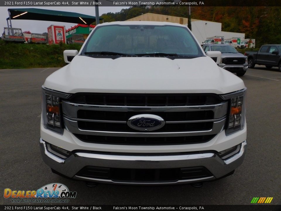 2021 Ford F150 Lariat SuperCab 4x4 Star White / Black Photo #8