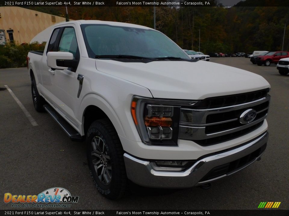 2021 Ford F150 Lariat SuperCab 4x4 Star White / Black Photo #9