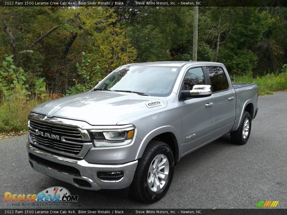 2022 Ram 1500 Laramie Crew Cab 4x4 Billet Silver Metallic / Black Photo #2