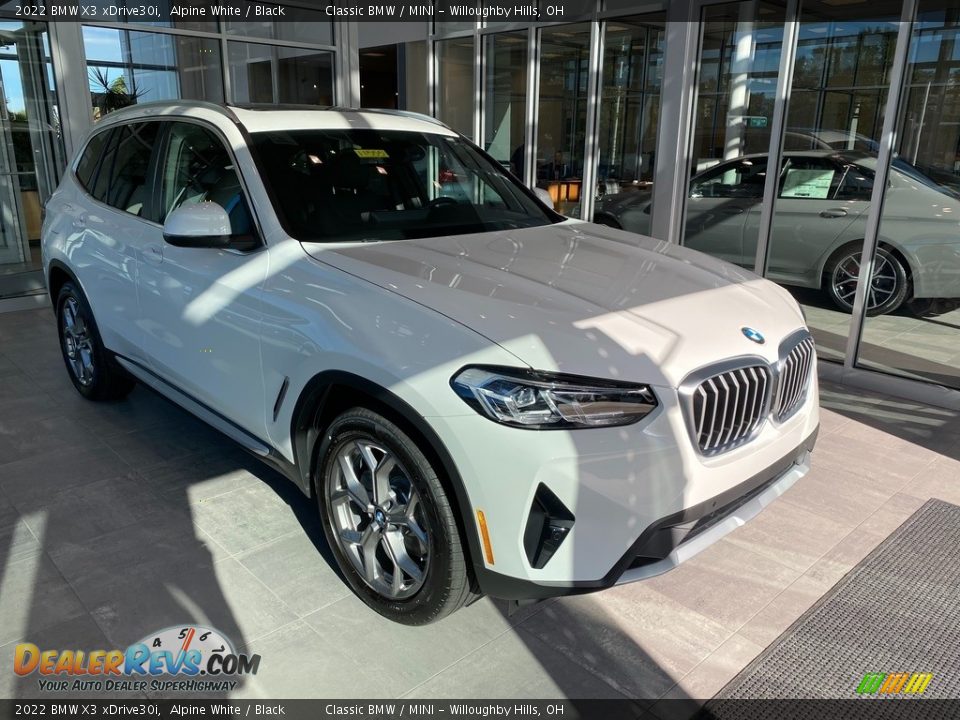 2022 BMW X3 xDrive30i Alpine White / Black Photo #1