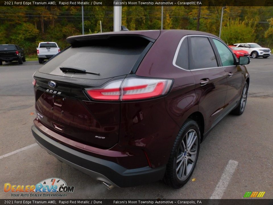 2021 Ford Edge Titanium AWD Rapid Red Metallic / Dune Photo #2