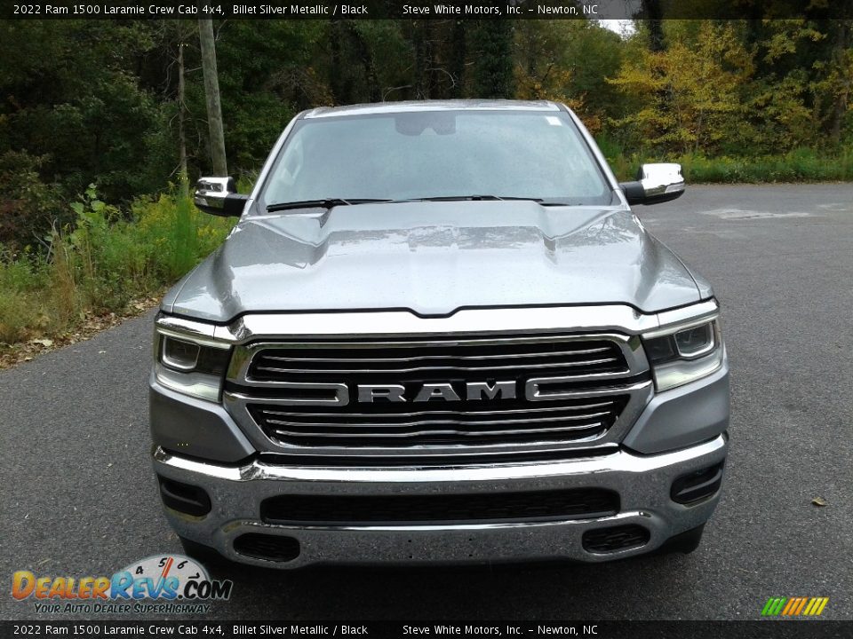 2022 Ram 1500 Laramie Crew Cab 4x4 Billet Silver Metallic / Black Photo #3
