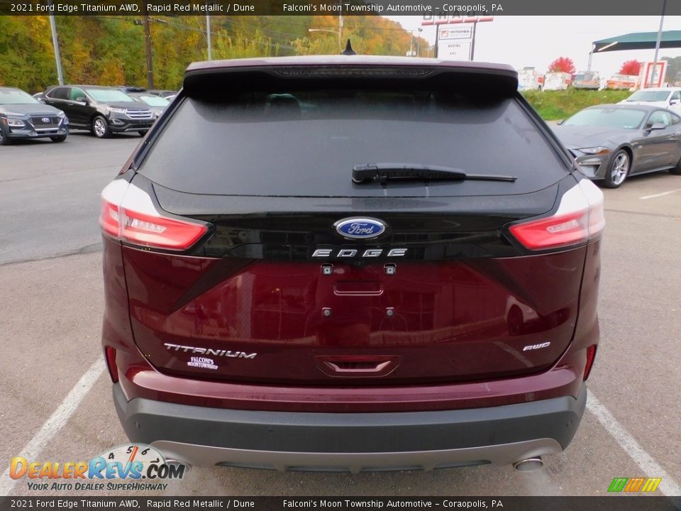 Rapid Red Metallic 2021 Ford Edge Titanium AWD Photo #3