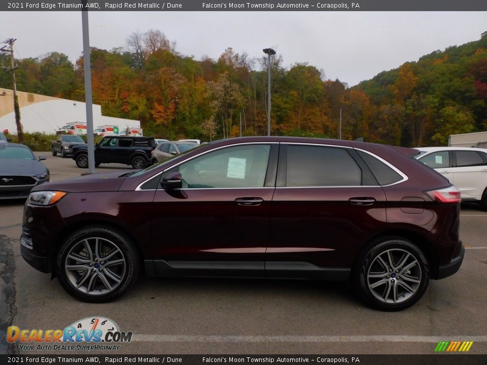 Rapid Red Metallic 2021 Ford Edge Titanium AWD Photo #6