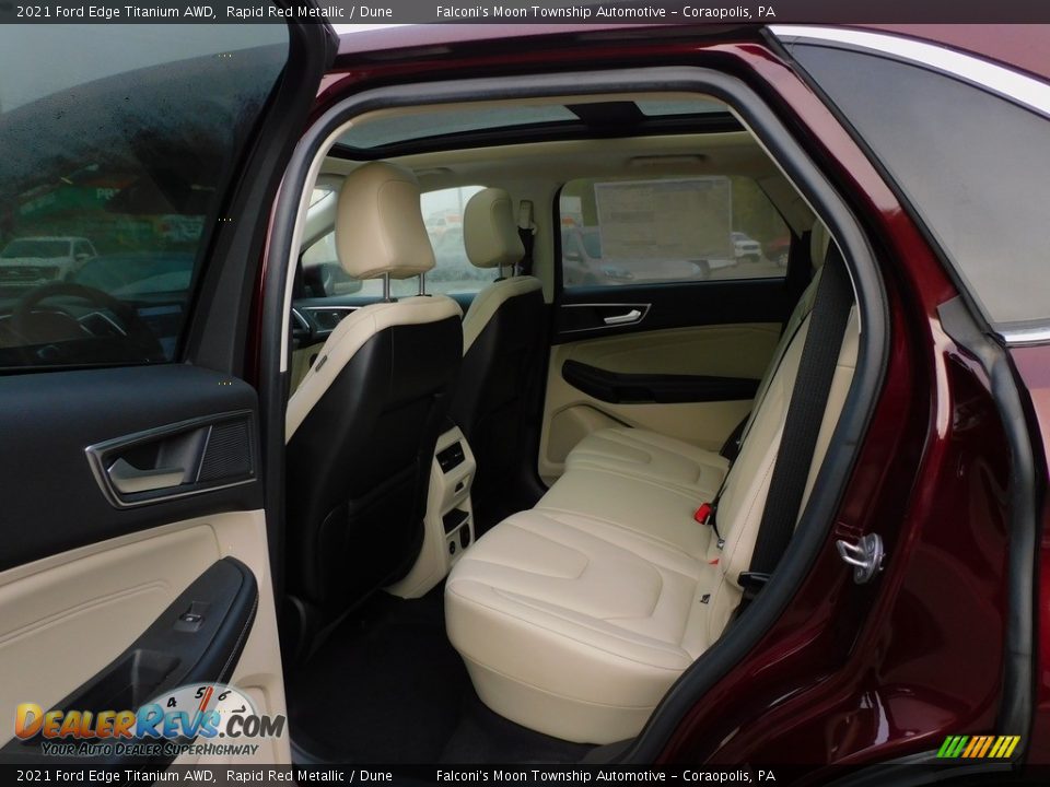 Rear Seat of 2021 Ford Edge Titanium AWD Photo #12