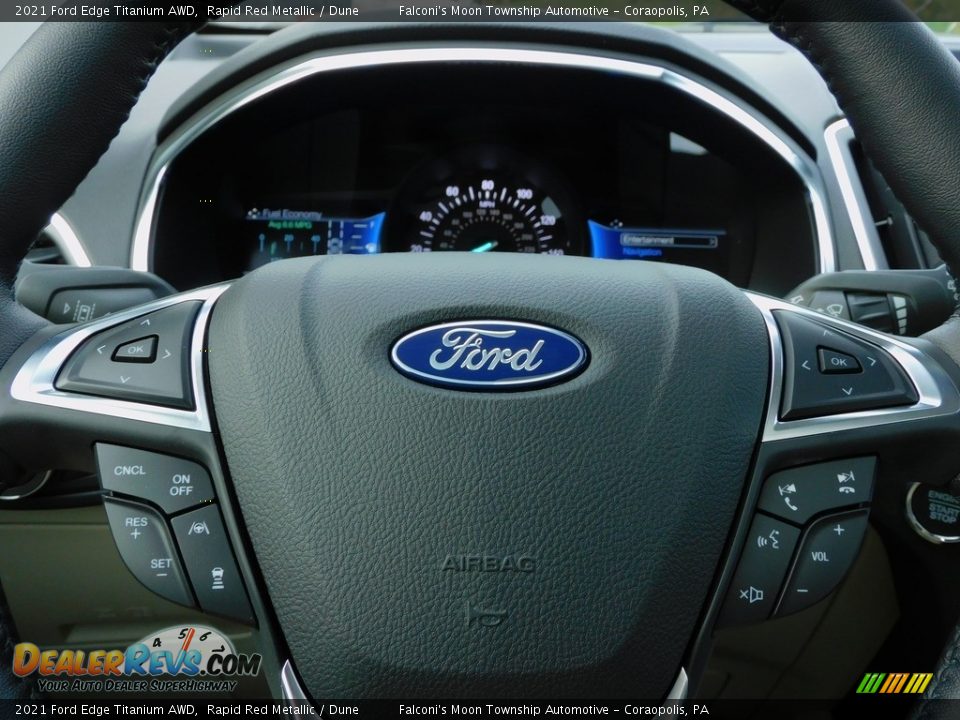 2021 Ford Edge Titanium AWD Steering Wheel Photo #19