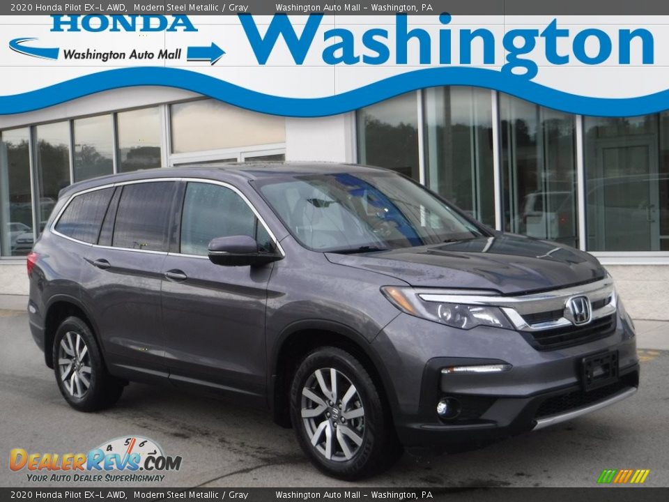 2020 Honda Pilot EX-L AWD Modern Steel Metallic / Gray Photo #1