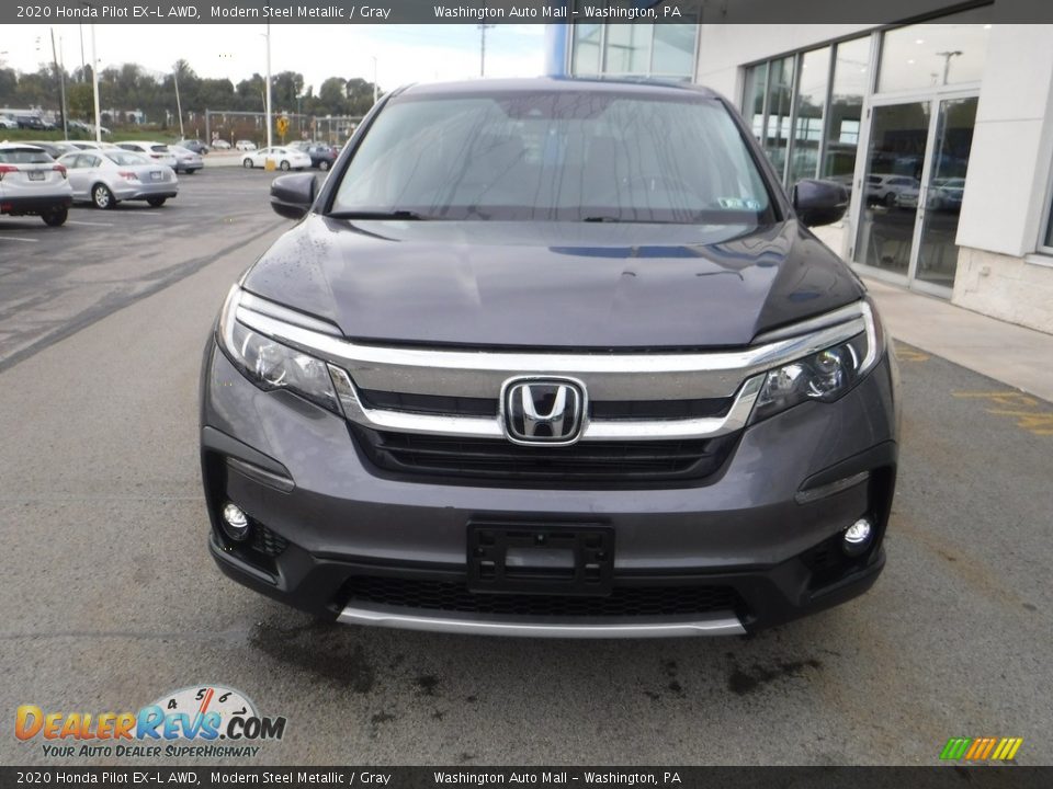 2020 Honda Pilot EX-L AWD Modern Steel Metallic / Gray Photo #5