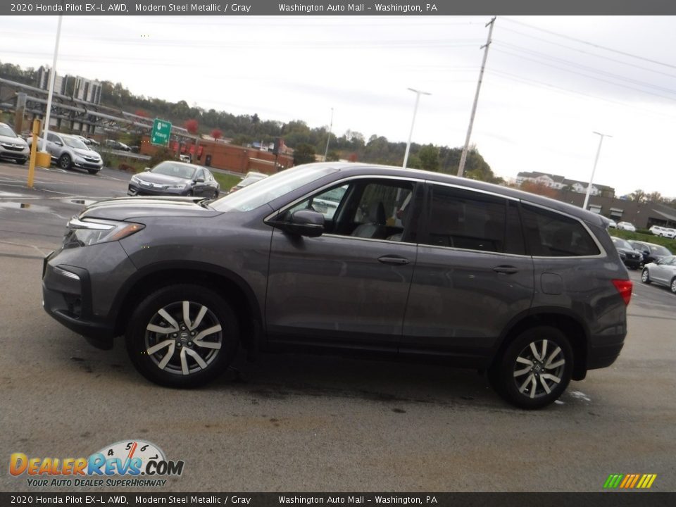 2020 Honda Pilot EX-L AWD Modern Steel Metallic / Gray Photo #7