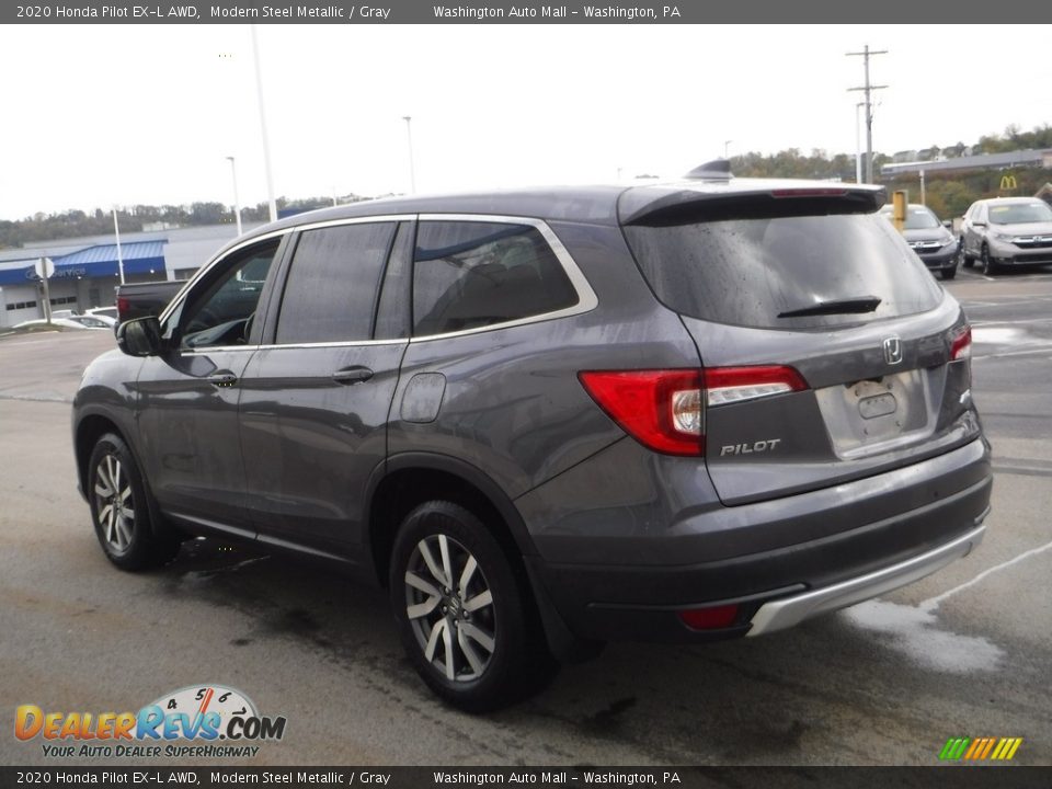 2020 Honda Pilot EX-L AWD Modern Steel Metallic / Gray Photo #8
