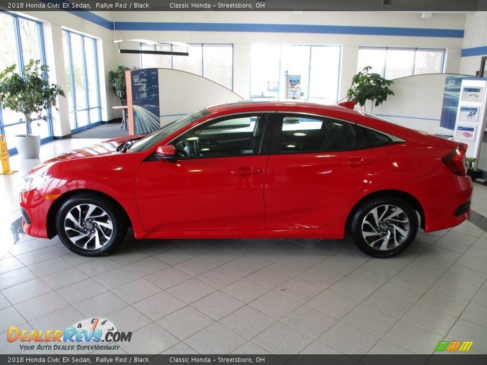 2018 Honda Civic EX Sedan Rallye Red / Black Photo #11