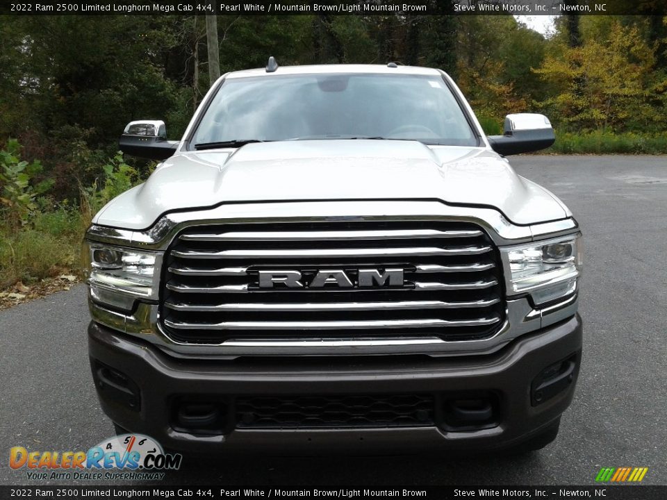 2022 Ram 2500 Limited Longhorn Mega Cab 4x4 Pearl White / Mountain Brown/Light Mountain Brown Photo #4