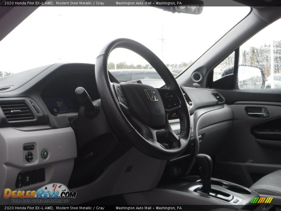 2020 Honda Pilot EX-L AWD Modern Steel Metallic / Gray Photo #13