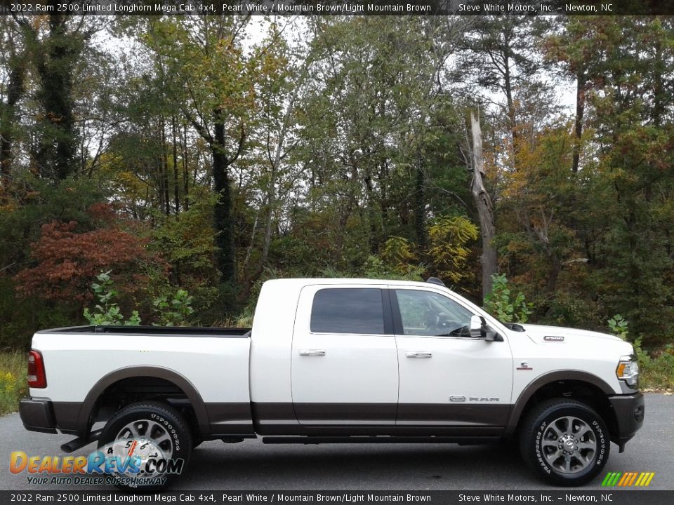 Pearl White 2022 Ram 2500 Limited Longhorn Mega Cab 4x4 Photo #6