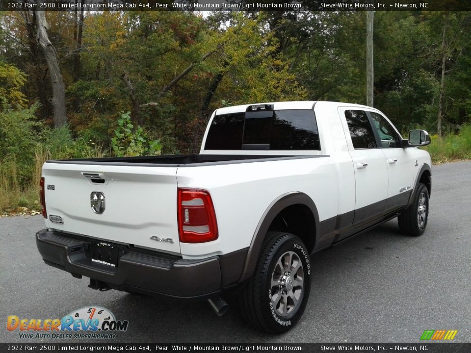 2022 Ram 2500 Limited Longhorn Mega Cab 4x4 Pearl White / Mountain Brown/Light Mountain Brown Photo #7