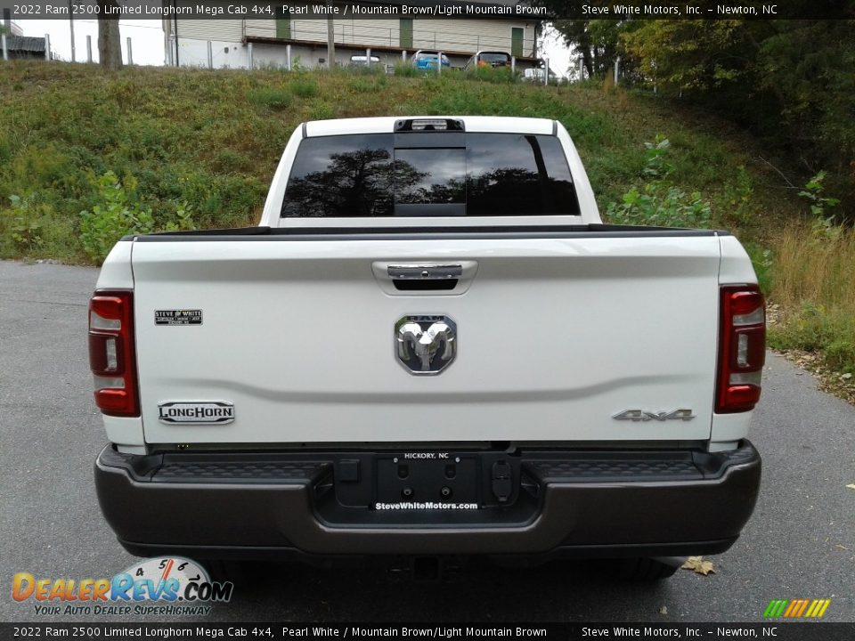 2022 Ram 2500 Limited Longhorn Mega Cab 4x4 Pearl White / Mountain Brown/Light Mountain Brown Photo #8