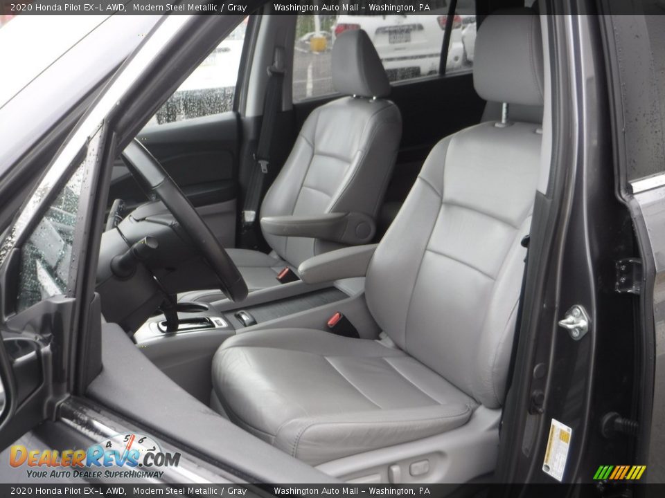 2020 Honda Pilot EX-L AWD Modern Steel Metallic / Gray Photo #17