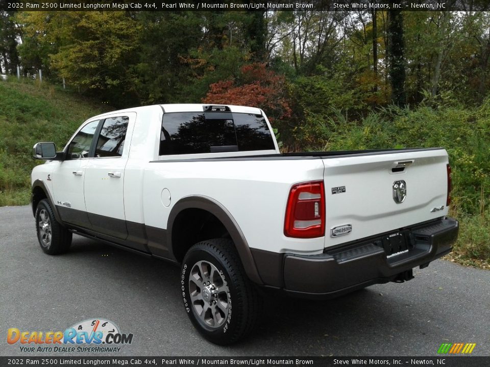 2022 Ram 2500 Limited Longhorn Mega Cab 4x4 Pearl White / Mountain Brown/Light Mountain Brown Photo #10