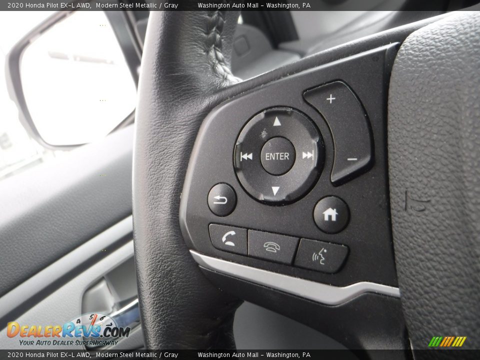 2020 Honda Pilot EX-L AWD Modern Steel Metallic / Gray Photo #26