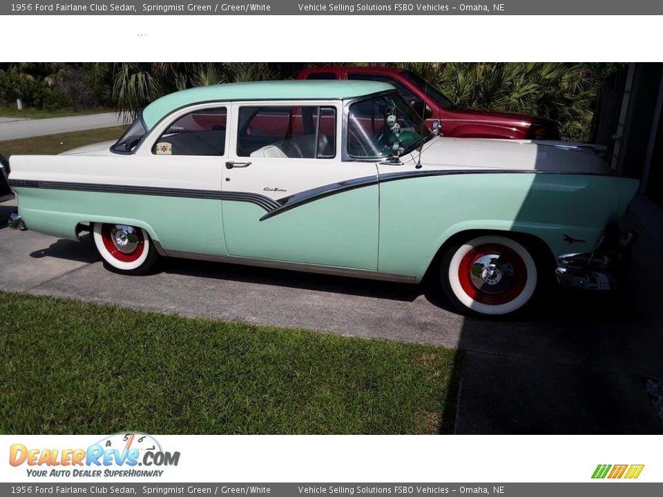 Springmist Green 1956 Ford Fairlane Club Sedan Photo #1