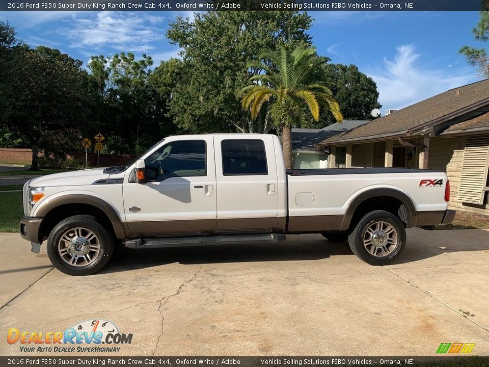 2016 Ford F350 Super Duty King Ranch Crew Cab 4x4 Oxford White / Adobe Photo #8