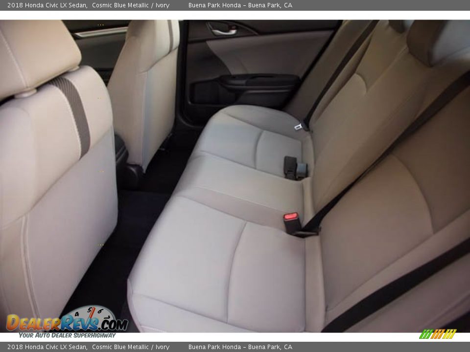 2018 Honda Civic LX Sedan Cosmic Blue Metallic / Ivory Photo #4