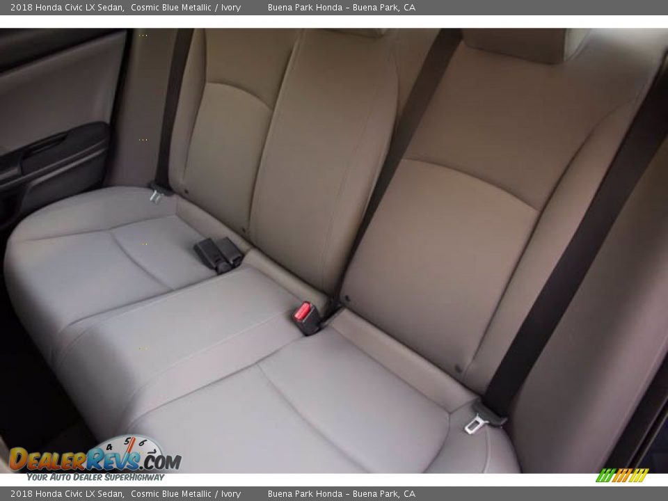 2018 Honda Civic LX Sedan Cosmic Blue Metallic / Ivory Photo #20