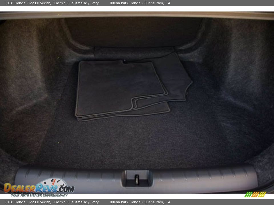 2018 Honda Civic LX Sedan Cosmic Blue Metallic / Ivory Photo #21
