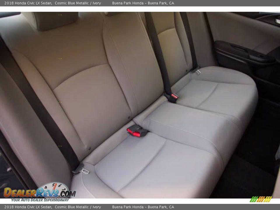 2018 Honda Civic LX Sedan Cosmic Blue Metallic / Ivory Photo #23