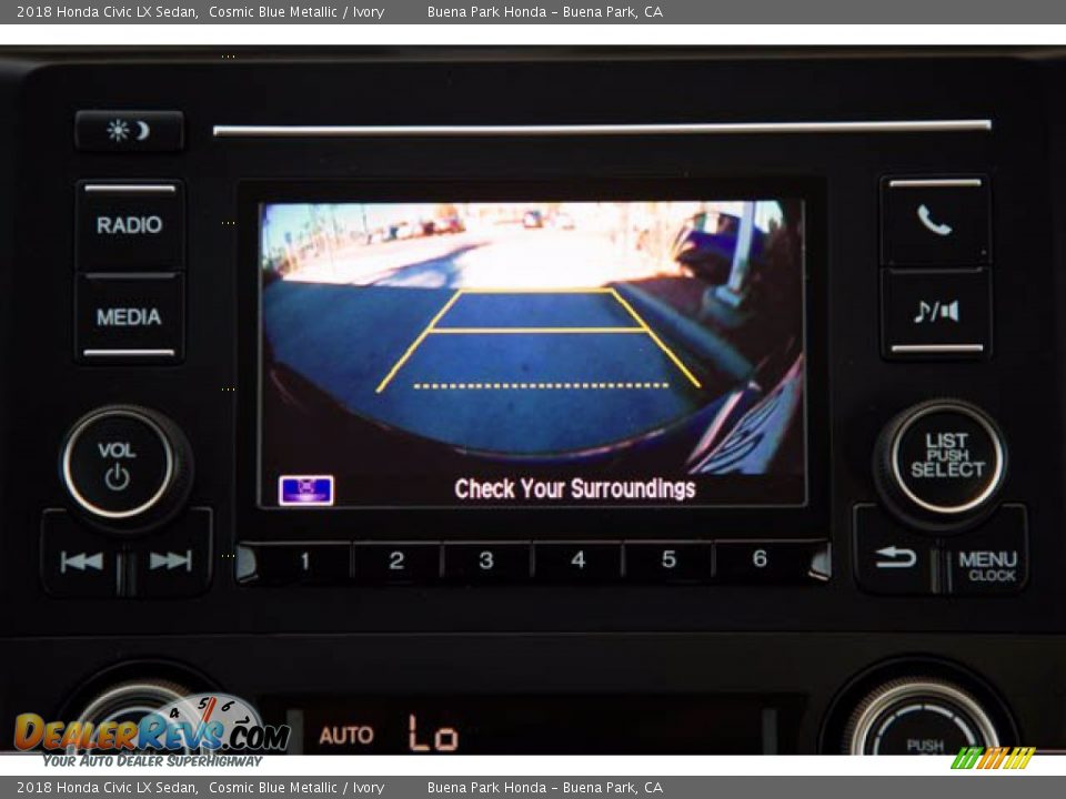 2018 Honda Civic LX Sedan Cosmic Blue Metallic / Ivory Photo #27