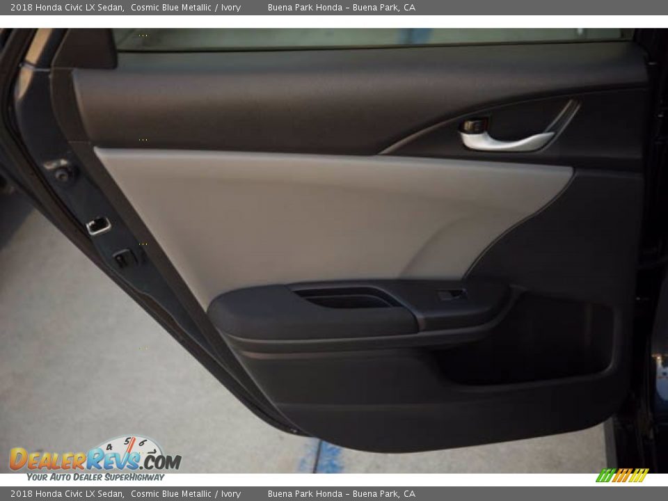 2018 Honda Civic LX Sedan Cosmic Blue Metallic / Ivory Photo #31