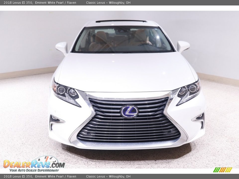 2018 Lexus ES 350 Eminent White Pearl / Flaxen Photo #2