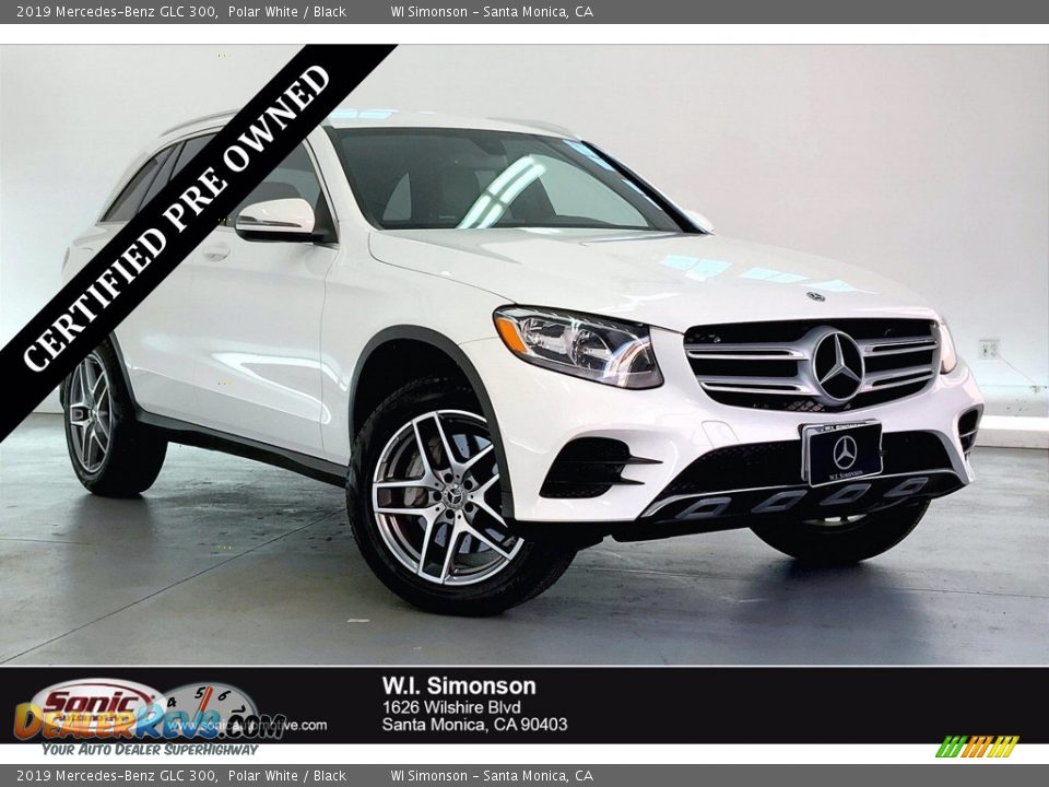2019 Mercedes-Benz GLC 300 Polar White / Black Photo #1