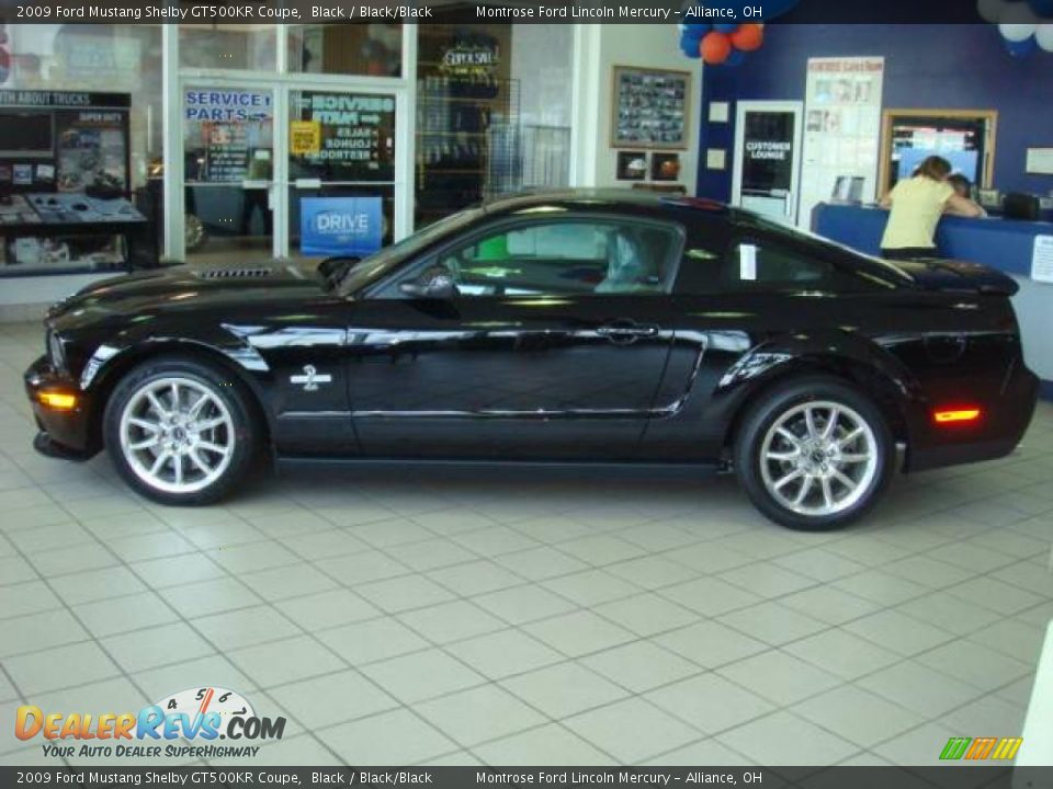 2009 Ford Mustang Shelby GT500KR Coupe Black / Black/Black Photo #1