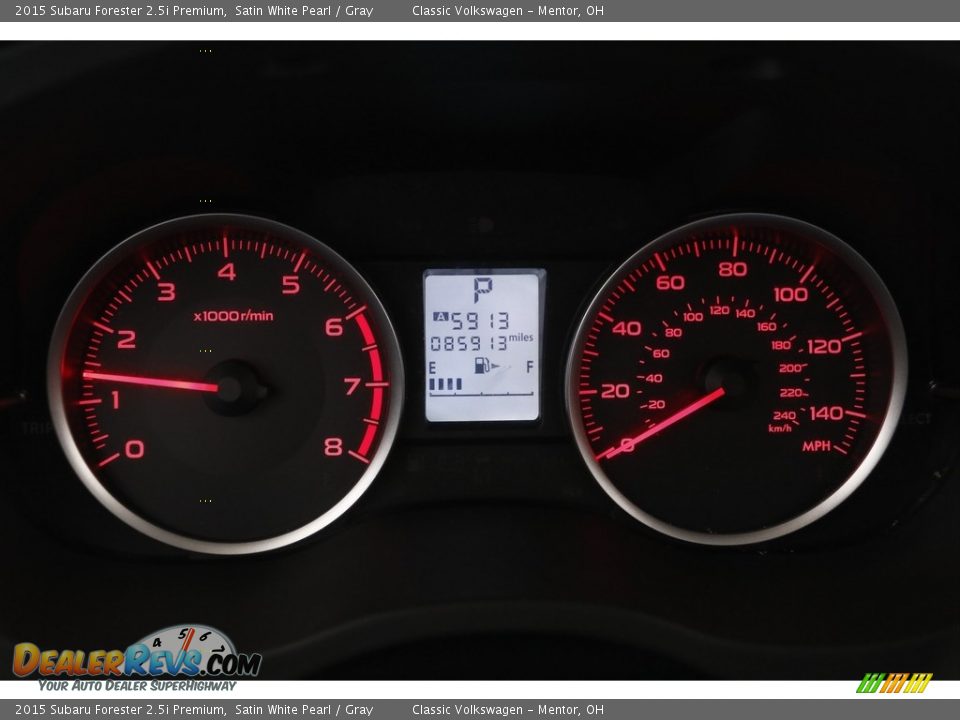 2015 Subaru Forester 2.5i Premium Satin White Pearl / Gray Photo #8