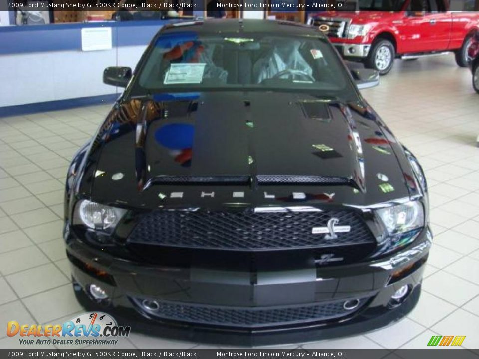 2009 Ford Mustang Shelby GT500KR Coupe Black / Black/Black Photo #2