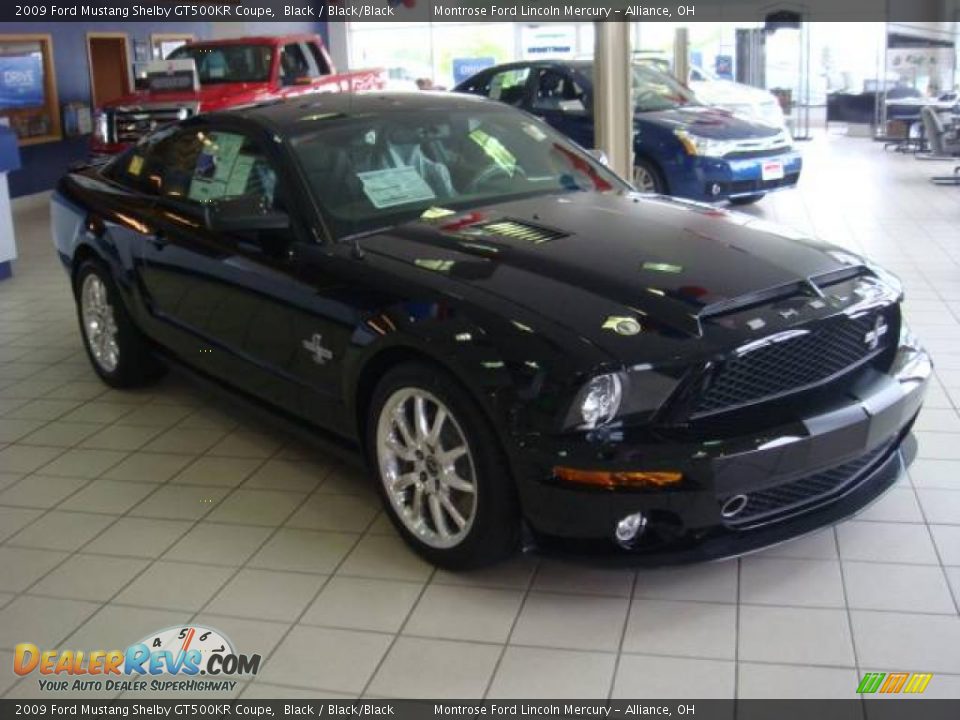 2009 Ford Mustang Shelby GT500KR Coupe Black / Black/Black Photo #3