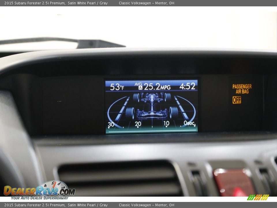 2015 Subaru Forester 2.5i Premium Satin White Pearl / Gray Photo #11