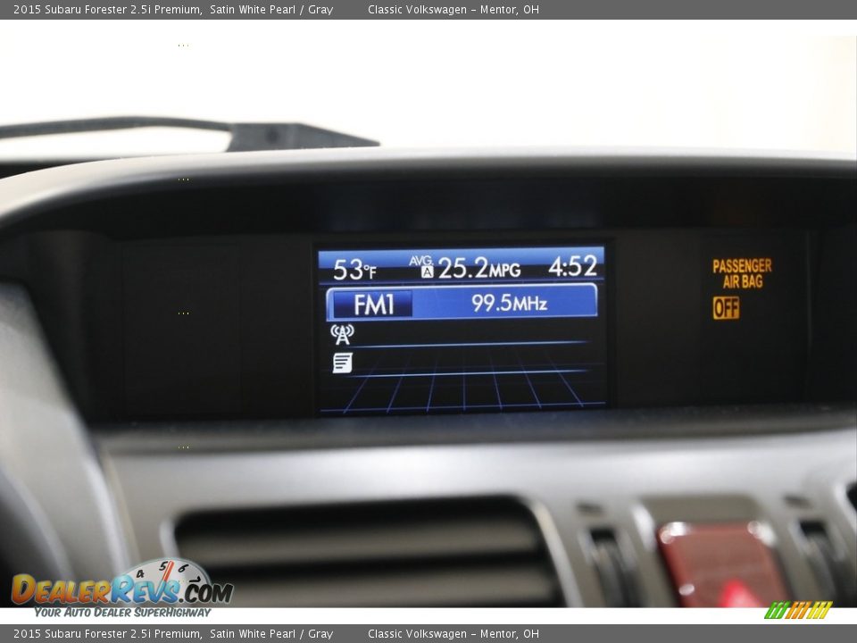 2015 Subaru Forester 2.5i Premium Satin White Pearl / Gray Photo #12