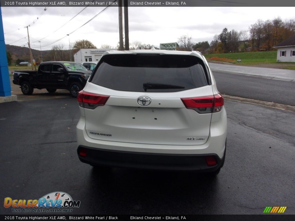 2018 Toyota Highlander XLE AWD Blizzard White Pearl / Black Photo #4