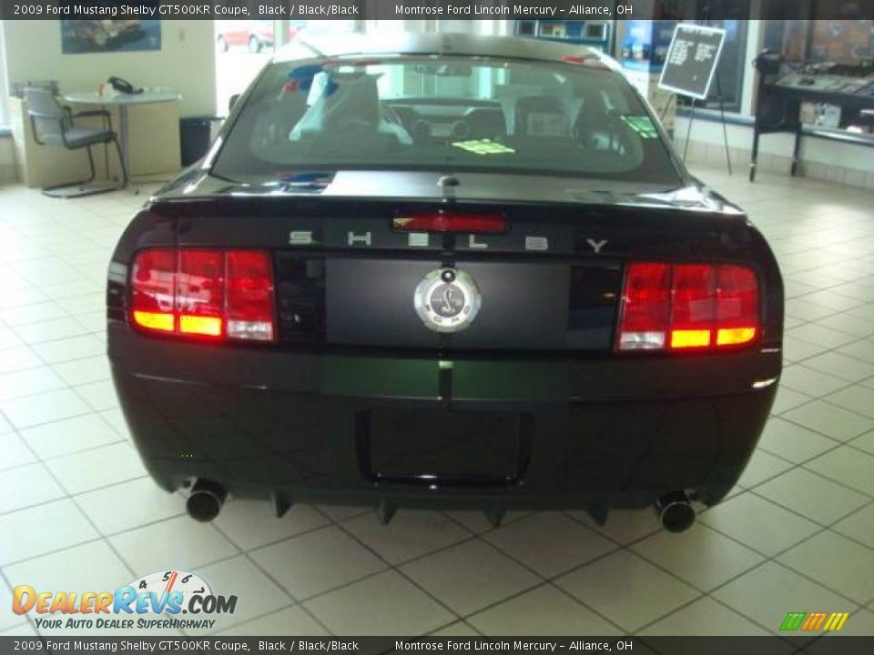 2009 Ford Mustang Shelby GT500KR Coupe Black / Black/Black Photo #5