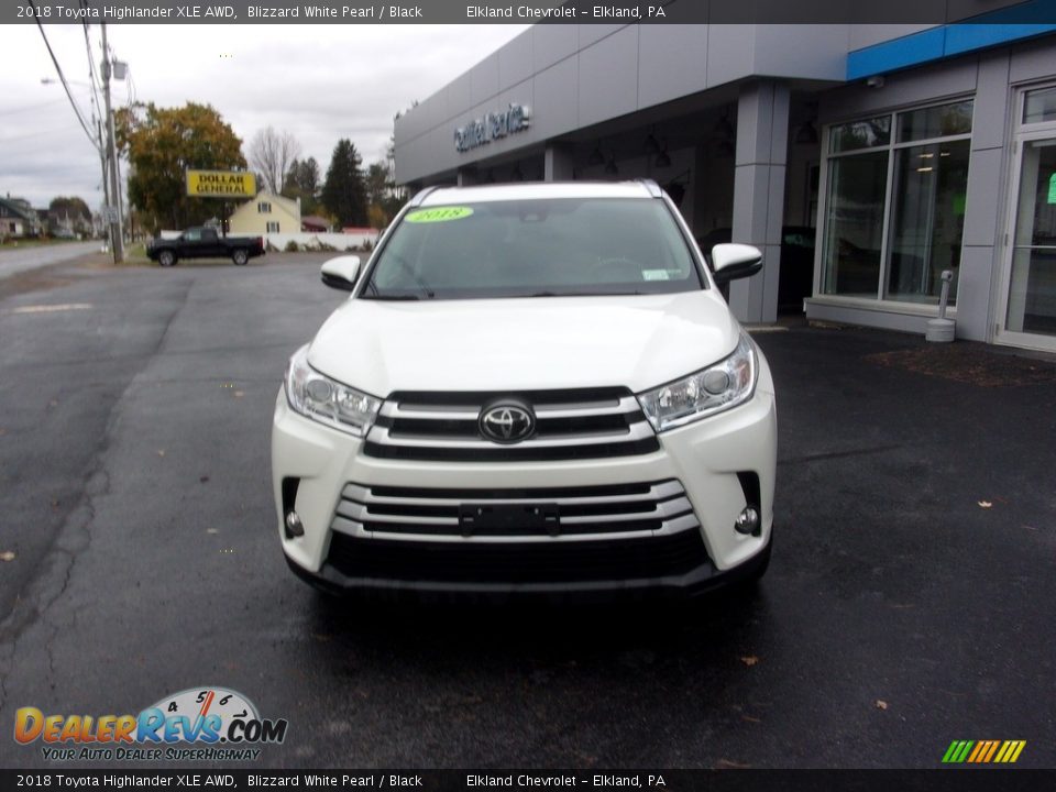 2018 Toyota Highlander XLE AWD Blizzard White Pearl / Black Photo #7