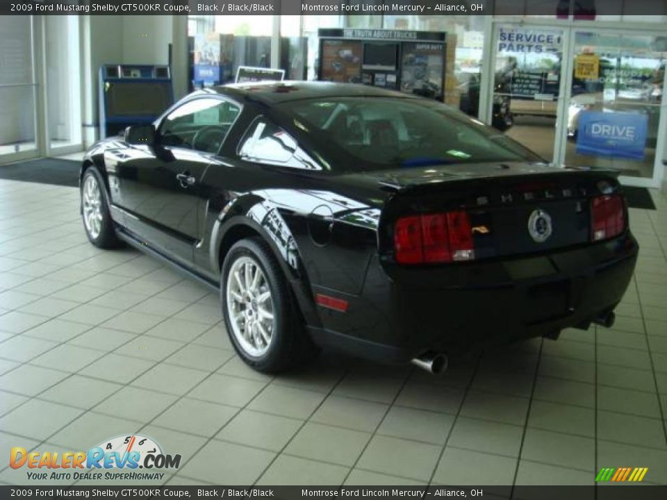 2009 Ford Mustang Shelby GT500KR Coupe Black / Black/Black Photo #6