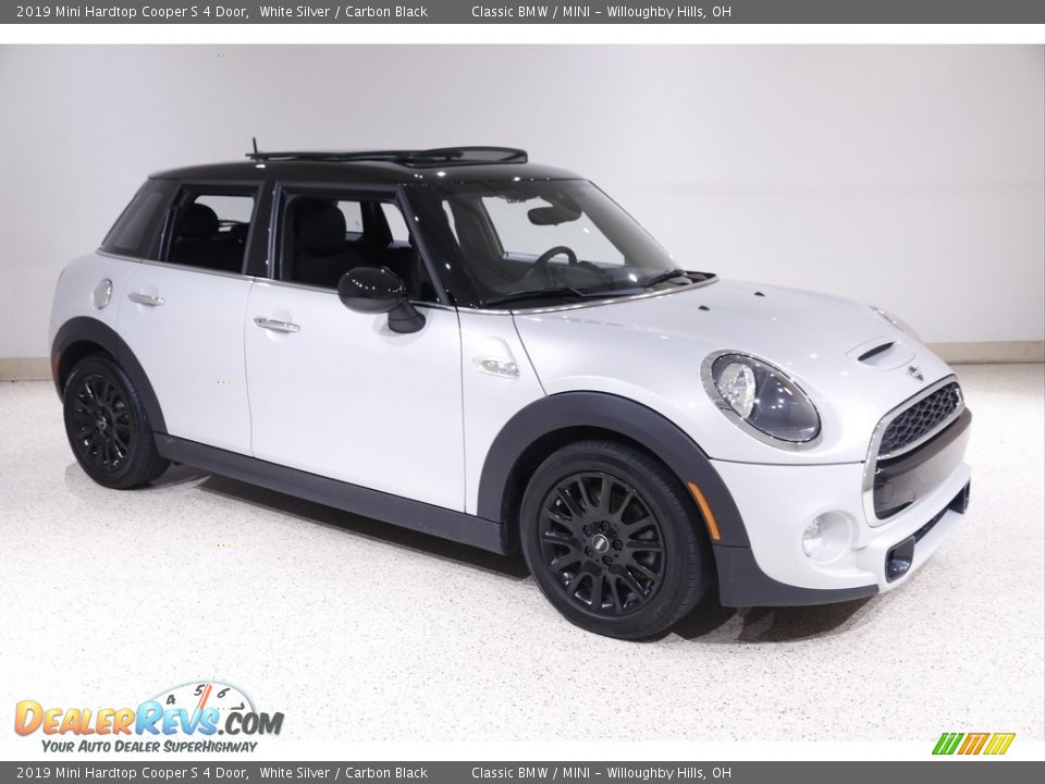 2019 Mini Hardtop Cooper S 4 Door White Silver / Carbon Black Photo #1