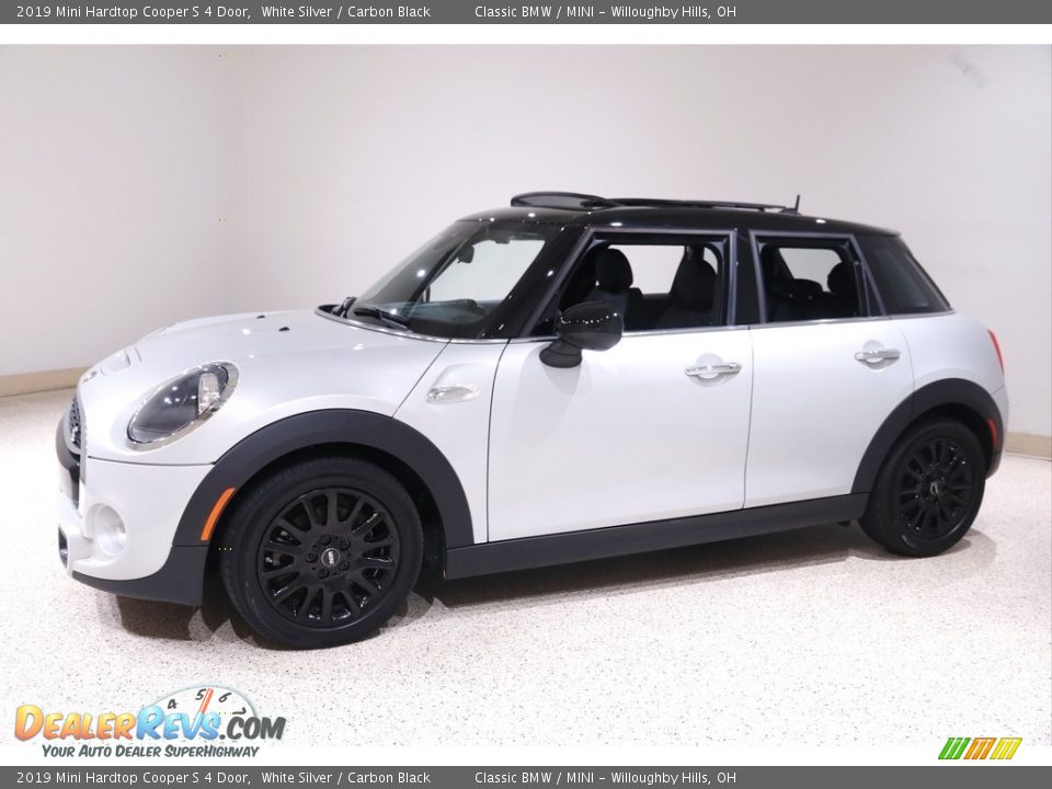 2019 Mini Hardtop Cooper S 4 Door White Silver / Carbon Black Photo #3