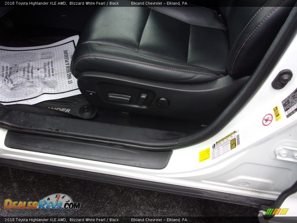 2018 Toyota Highlander XLE AWD Blizzard White Pearl / Black Photo #14
