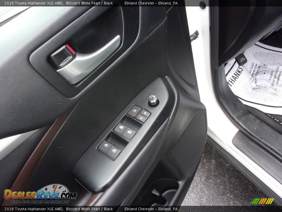 2018 Toyota Highlander XLE AWD Blizzard White Pearl / Black Photo #15