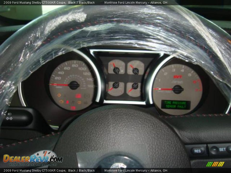 2009 Ford Mustang Shelby GT500KR Coupe Black / Black/Black Photo #10