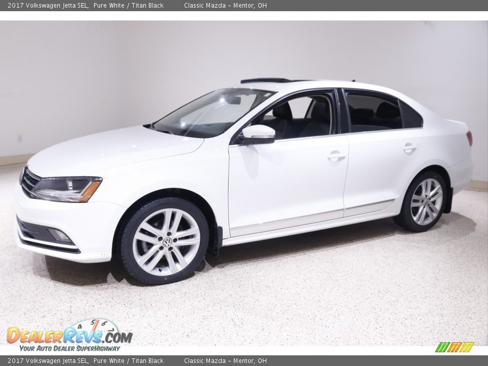 2017 Volkswagen Jetta SEL Pure White / Titan Black Photo #3