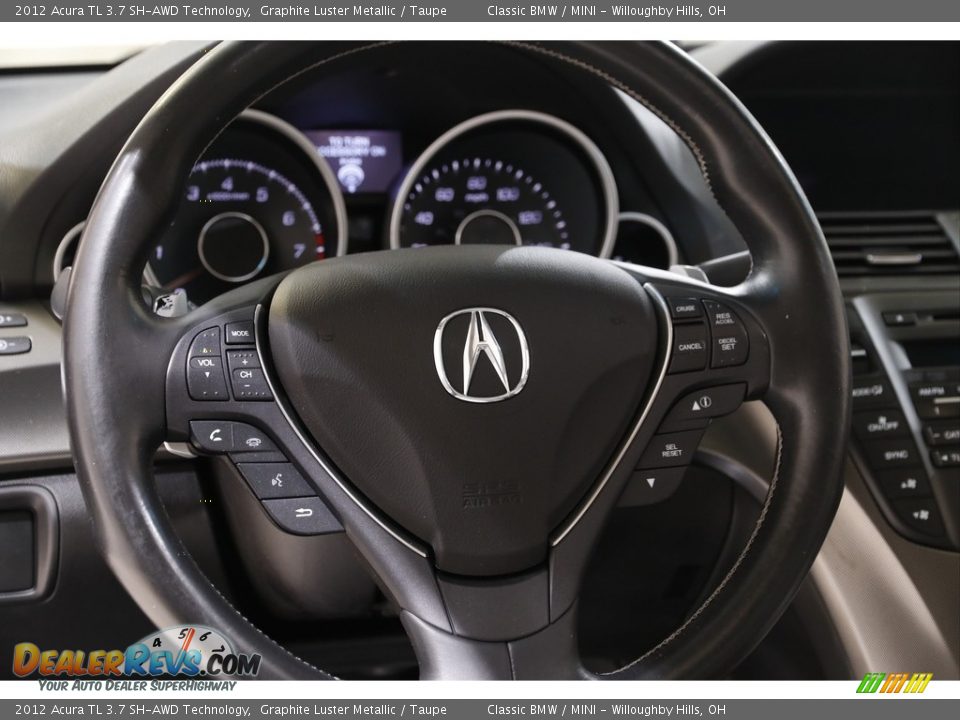 2012 Acura TL 3.7 SH-AWD Technology Graphite Luster Metallic / Taupe Photo #7